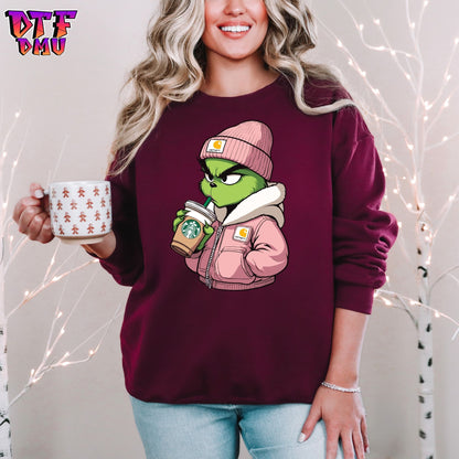 Holiday StarB/Dunkin Grinch DTF Transfer Print only