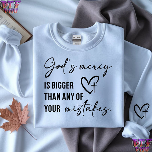 God's Mercy Christian DTF Transfer Print.