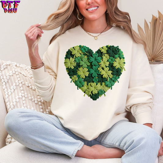 St. Patrick's Day Faux Yarn/Cochet DTF Transfer print Only.