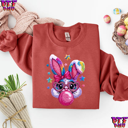 Easter Bunny Faux Yarn/Crochet DTF Transfer Print