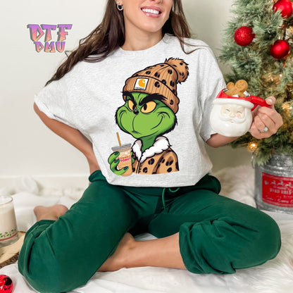 Holiday StarB/Dunkin Grinch DTF Transfer Print only