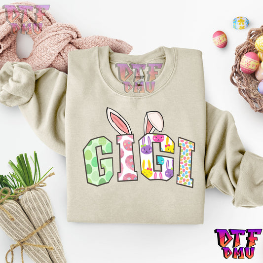 Easter Bunny Family Title  DTF Transfer Print