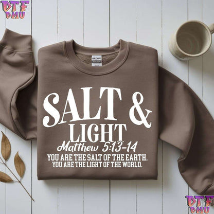 SALT & LIGHT Christian DTF Transfer Print.