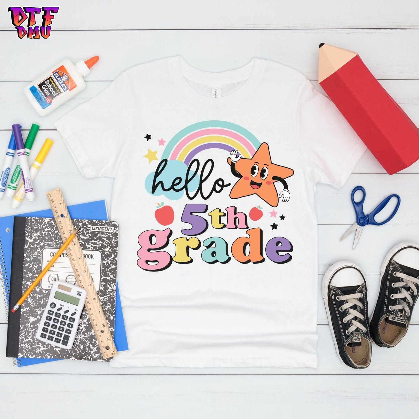 Back To School Hello Grade DTF Transfer Print