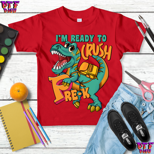 DINO Back to School DTF Transfer Print