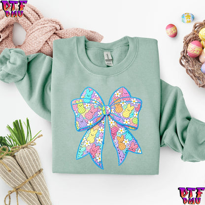 Easter Bow Faux Yarn/Crochet DTF Transfer Print