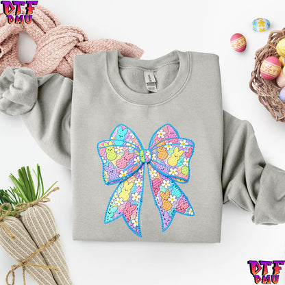 Easter Bow Faux Yarn/Crochet DTF Transfer Print