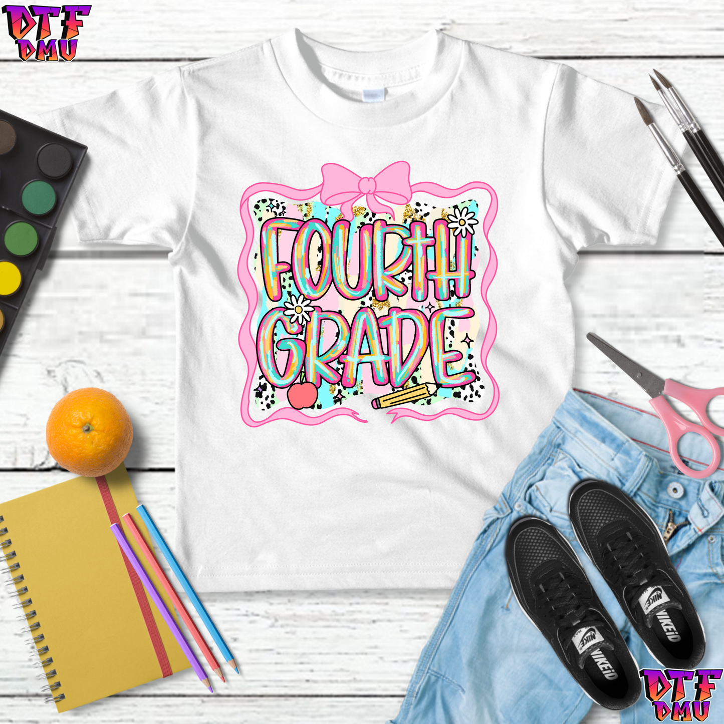 Retro Back to School DTF Transfer Print