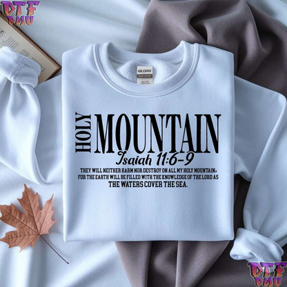 Holy Mountain Christian DTF Transfer Print.