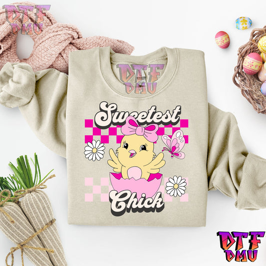 Sweetest Chick Easter DTF Transfer Print