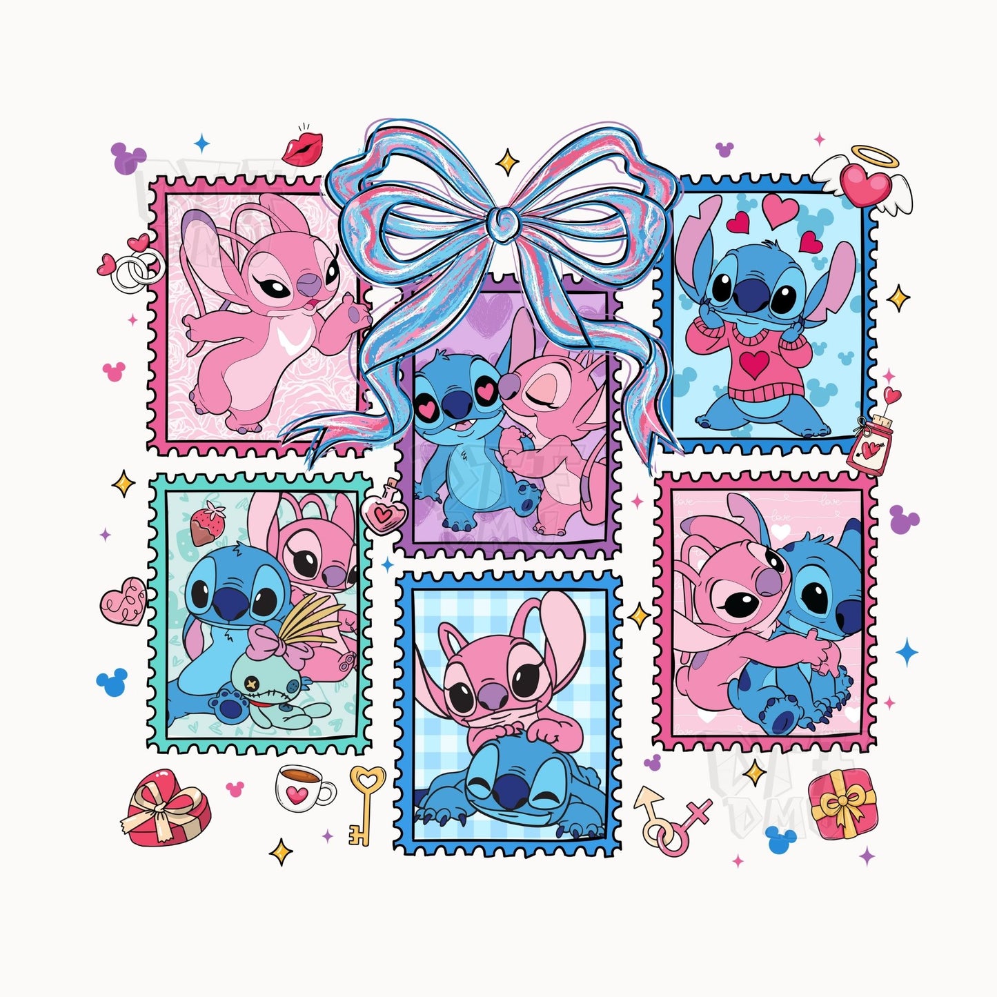 Disney Character Valentine's Day  DTF Transfer Print Only.